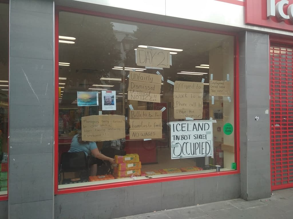 Iceland employees takeover Talbot St store in Dublin after layoff