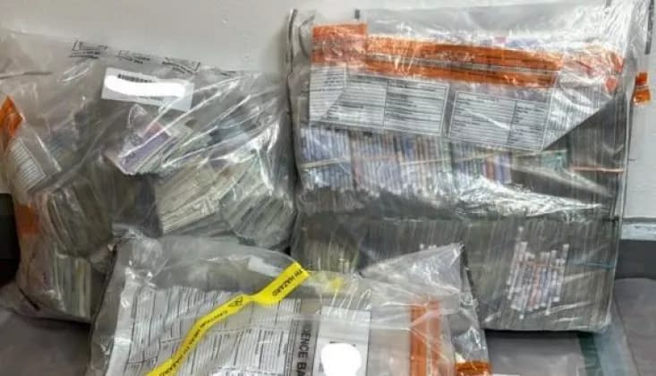 A car in County Down yielded cash and drugs valued at €400,000
